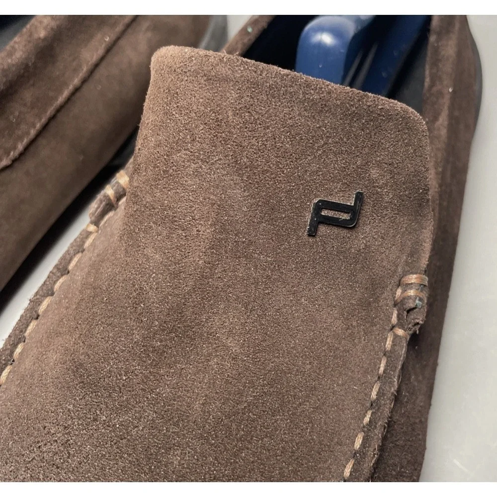 Porsche Design PD Driver Vel Asph‎ Men's Suede Loafers Size 11